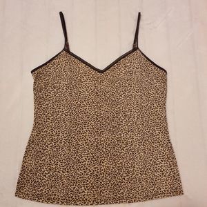 Adjustable Leopard Print Cami Top (Y2K, 2000's Style) Women's Size Large